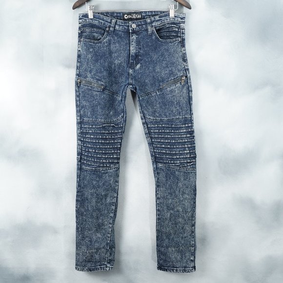 CR24 DENIM BLUE SKINNY JEANS PANTS TROUSERS - WAIST 30 INCHES - Picture 1 of 14